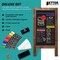 Better Office Products Magnetic A-Frame Chalkboard, 20inx40in Standing Easel, Deluxe Set, Rustic Brown 00851 - alternate 4